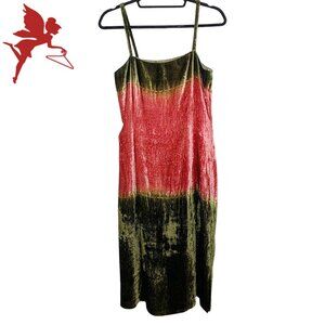 Vintage Y2K JULIE SOHN Ombre Vevet Sheath Art Gallery Party Dress
